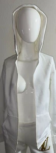 Sudadera con capucha blanca para mujer True Religion talla S sin cremallera - Imagen 1 de 3