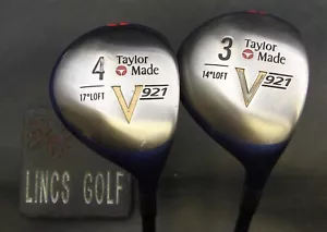 Set of 2 TaylorMade V921 3 & 4 Woods Regular Graphite Shafts Golf Pride Grip - Picture 1 of 5
