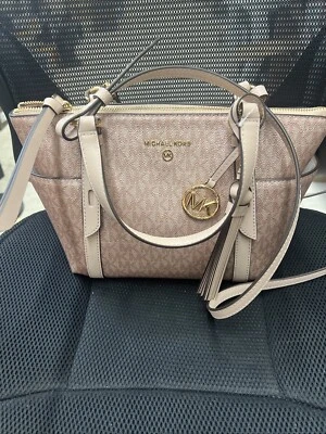 Michael Kors Sullivan Small Convertible Top Zip Tote Handbag, Ballet Pink NWT - Image 1 of 4