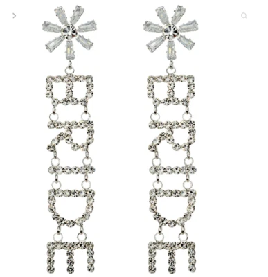 Pendientes de novia KIRKS FOLLY tono plateado despedida de soltera cristal circonita cúbica Foto 1 de 4