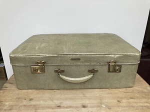 Vintage 1950’s Antler Faux  Snakeskin Suitcase Shabby Display - Picture 1 of 13