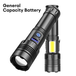 Tactical LED Flashlight Rechargeable 3 Modes Light Zoomable Camping Lamp Torch