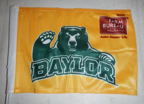 Baylor University BU Bears Logo Texas Farm Bureau Auto Car Window Flag Banner Cover