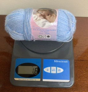 Partial - Mary Maxim Baby’s Best Yarn 003 Blue Acrylic Tensel Fine Sport - Picture 1 of 3