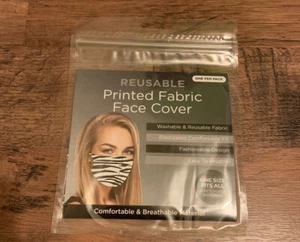 Wiederverwendbare Zebra bedruckte Stoff Gesichtsmaske - Bild 1 von 2