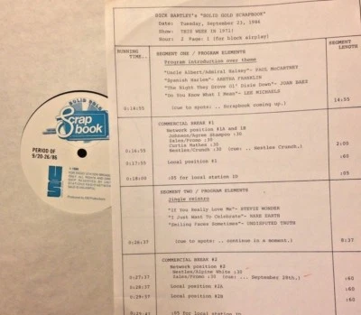 9/23/86 SOLID GOLD SCRAPBOOK'S WEEK IN '71: JOAN BAEZ, RARE EARTH, ROD STEWART - Image 1 of 2