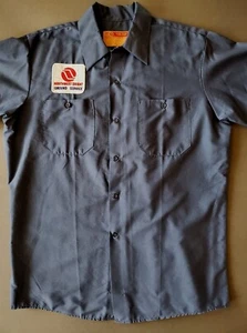Vintage Northwest Orient Ground Crew blau großes Arbeitshemd Made in USA UNBENUTZT - Bild 1 von 9