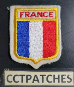 FRANCE FLAG TRAVEL SOUVENIR FELT PATCH - Picture 1 of 2