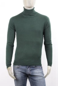 MAGLIA MARKUP DOLCEVITA RASATO MANO EFFETTO CASHMERE SLIM VERDE - Foto 1 di 4