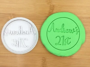 Custom Personalized Name 16 18 21 Eighteen Twenty One Cookie Embosser Stamp - Picture 1 of 6