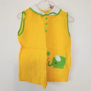 Vintage A Bradleyette Original 100% Rayon Romper W/ Elephant Boys 6M? - Picture 1 of 7