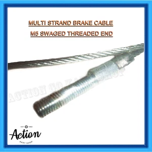GO KART BRAKE CABLE 1140MM LONG SCISSOR TYPE MULTI-STRAND MECHANICAL CALIPER NEW - Picture 1 of 2