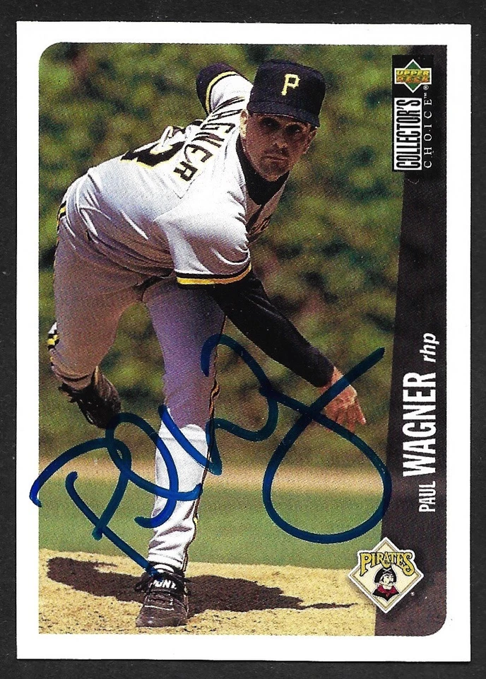 1996 UD COLLECTORS CHOICE #676  Paul Wagner  PIRATES  SIGNED AUTOGRAPH AUTO COA - Image 1 of 1
