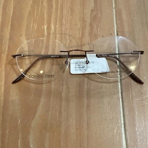Naturally Rimless NR 372 Eyeglasses Frame 50-17-135 Brown (B-32) - Picture 1 of 5