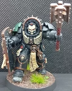 Warhammer 40K Dark Angels Chaplain in Terminator Armour Pro Painted - Picture 1 of 4