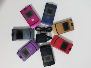 Motorola RAZR V3 all colors Unlocked 2G Vintage Mobile Phone very rare - Picture 1 of 68