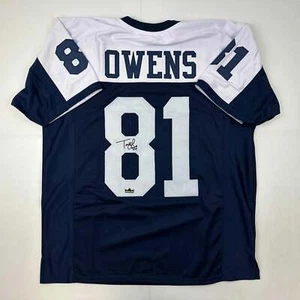 Facsimile Autographed Terrell Owens Dallas TG Day Reprint Jersey Size Men's XL - Picture 1 of 4