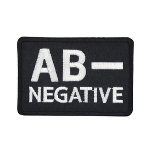 be29★Blutgruppe AB - Negativ Aufnäher zum aufbügeln Bügelbild Patch 7,4 x 5,1 cm - Bild 1 von 7