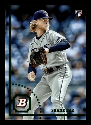 2022 Bowman Heritage Shane Baz RC #63 Tampa Bay Rays (A) - Image 1 of 2