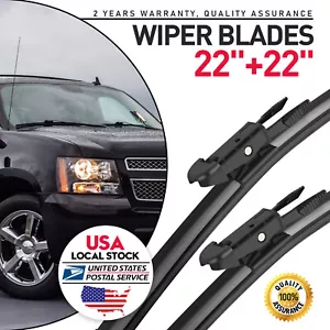 Wiper Blade SET (2) For 07-13 Silverado Sierra Tahoe Yukon Suburban 25877402 - Picture 1 of 8