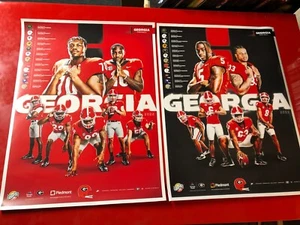 SET OF 12 GEORGIA BULLDOGS FOOTBALL SCHEDULE POSTERS 2014-2022 + CHAMPIONS TOO! - Picture 1 of 8