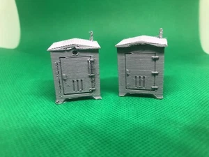 HO scale signal box 3d print in primer ready for paint 1 with light insert 1 w/o - Picture 1 of 2