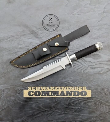 LS1 Commando Knife Handmade D2 Steel Movie Replica Bowie Knife With Sheath - Image 1 of 4