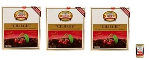 3x M.Greco Ciliegie Kirschen überzogen extra dunkler Schokolade 170g+Polpa 400g - Bild 1 von 1