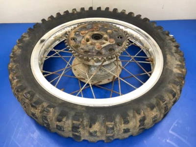 76 Yamaha DT400 Enduro DT 400 OEM Rear Wheel Rim Hub Sprocket Tire 18" - Image 1 of 4