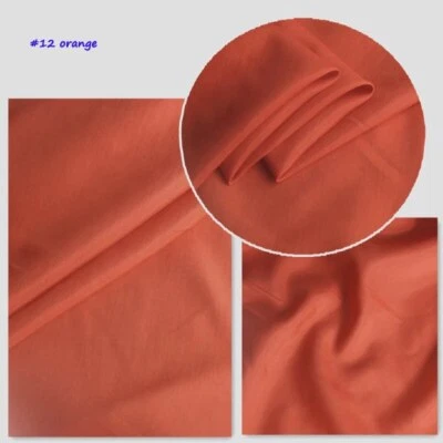 Solid Color Silk / Cotton 55'' By Yards Natural Silk Cotton Fabric Scarf Lining  - Image 1 of 4