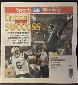 BEN ROETHLISBERGER PITTSBURGH STEELERS 2011 AFC CHAMPIONS USA TODAY NEWSPAPER - Picture 1 of 1