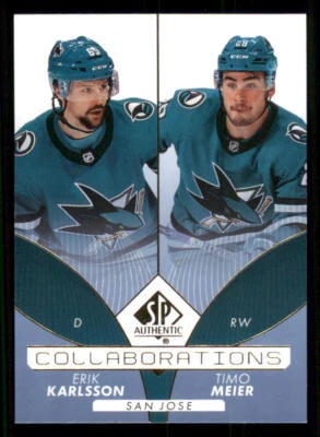 2022-23 SP Authentic Collaborations Blue #C24 Erik Karlsson/Timo Meier - Image 1 of 2
