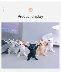 5 Models Dancing Cat Figure Decoration Animation Cat Enchanting Cat Capsule - Picture 1 of 4