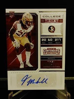 Trey Marshall RC 2018 Panini Contenders Draft Picks AUTO #252 - Denver Broncos - Image 1 of 2