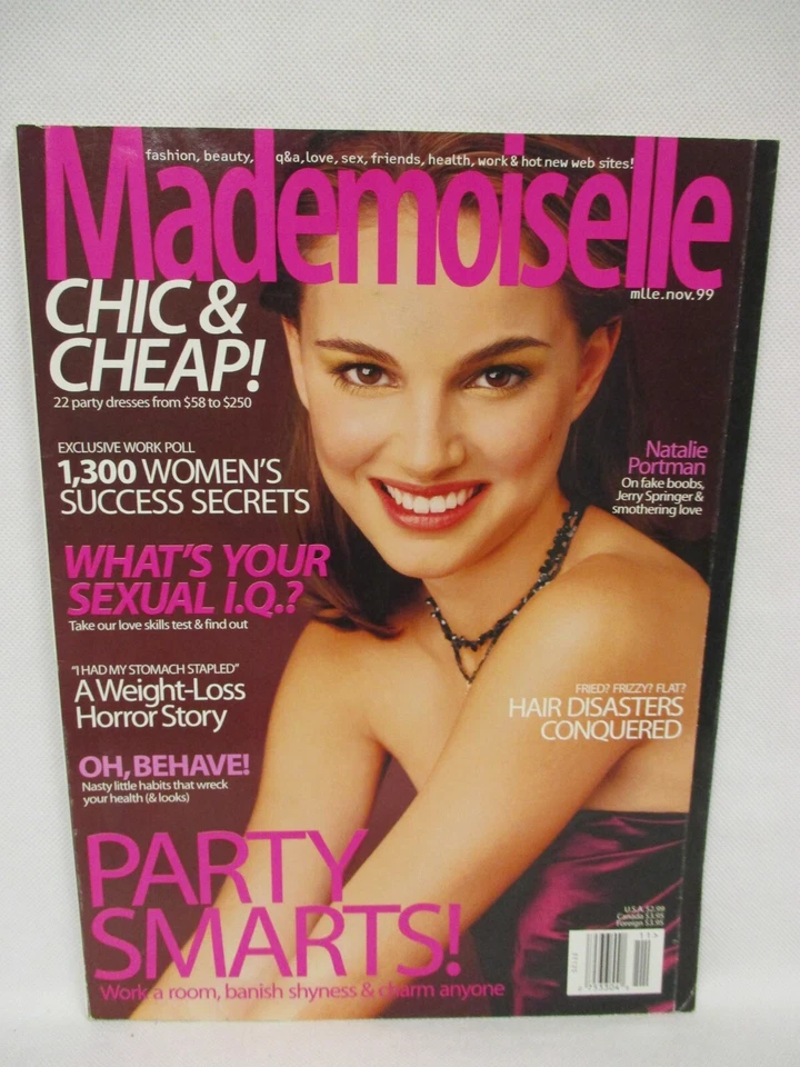 Natalie Portman Cover Mademoiselle November 1999 Shania Twain Revlon Fashon  Foto 1 de 1