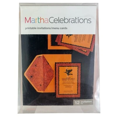 Martha Stewart Halloween Invitaciones Imprimibles Fiesta de Brujas Celebraciones 1-12 paquete Foto 1 de 4