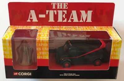 CORGI CC87502 THE A TEAM GMC DIECAST MODEL BLACK TRUCK VAN + BA BARACUS FIGURE - Image 1 of 4