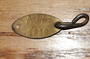 1970 Cranford NJ Dog Pet Identification Rabies Vaccine Tax License Dog Tag Vint. - Picture 1 of 5