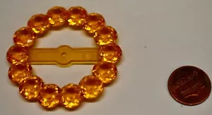 VINTAGE SCARF BUCKLE SLIDE BUCKLE FAUX TOPAZ RHINESTONE PLASTIC ACCESSORY50s - Picture 1 of 1