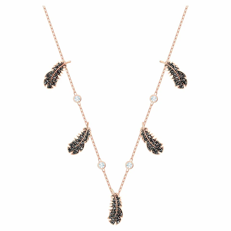 Naughty Choker Necklace Black Rose Gold Plating 2019 Swarovski Jewelry 5497874