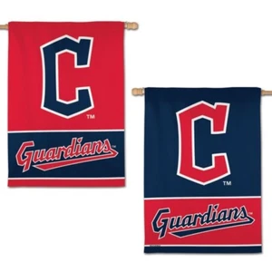 CLEVELAND GUARDIANS 28"X40" 2 SIDED FLAG MLB LICENSED HIGH QUALITY - Picture 1 of 1