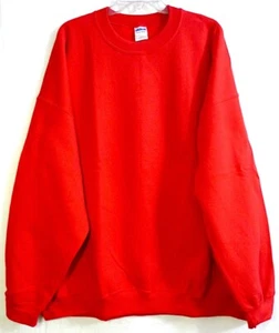 Felpa Gildan 18000 Adulto Unisex Rosso Misto Pesante Taglia 3XL - Foto 1 di 5