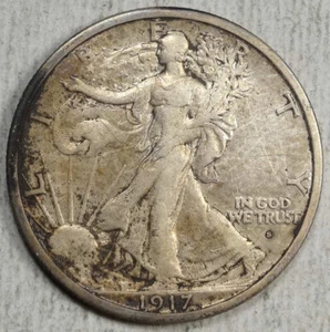 1917-S Obverse Walking Liberty Half Dollar, Extremely Fine - Discounted Semi Key - Picture 1 of 5