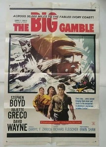 THE BIG GAMBLE (1961) Original Movie Poster One Sheet Stephen Boyd - Picture 1 of 7