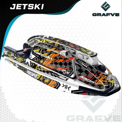 Kawasaki Jet Ski 550 Sx 440 Js Kit Gráficos Calcomanías Adhesivas Envoltura 550SX 440JS Foto 1 de 2