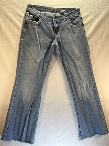 Cruel Girl Hose Damen 9 lang blau Denim Jeans Utility Fit Bootcut distressed - Bild 1 von 21