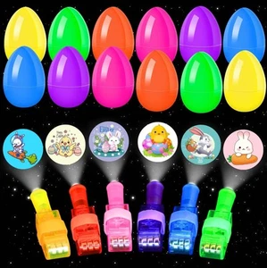 Prefilled Easter Eggs with Finger Lights Toys 12 Pack Easter Eggs Fillers - Picture 1 of 6
