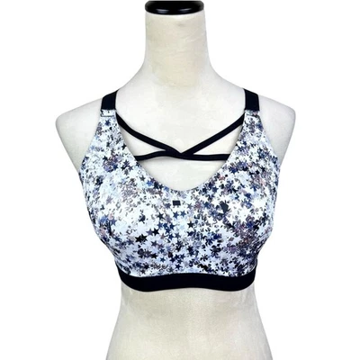 Victoria’s Secret Sport 36D Star Print Adjustable Racerback Strap Sports Bra - Image 1 of 4