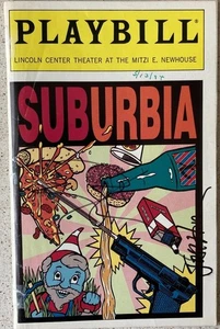 Playbill firmado Suburbia Eric Bogosian Josh Hamilton Aasif Mandvi - 1994 pliegues - Imagen 1 de 1
