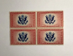 US 16 cent Special Delivery/Air Mail, 1936, Scott CE2, block of 4, MNH/OG/FVF. - Picture 1 of 1